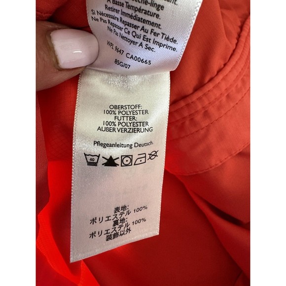 Eddie Bauer Women’s Windbreaker Jacket Hooded Vented Orange  Medium M Sp… - Picture 8 of 9